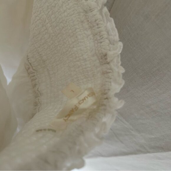 LoveShackFancy Deanna White Cotton Halter Neck Dress Size L - Picture 9 of 11